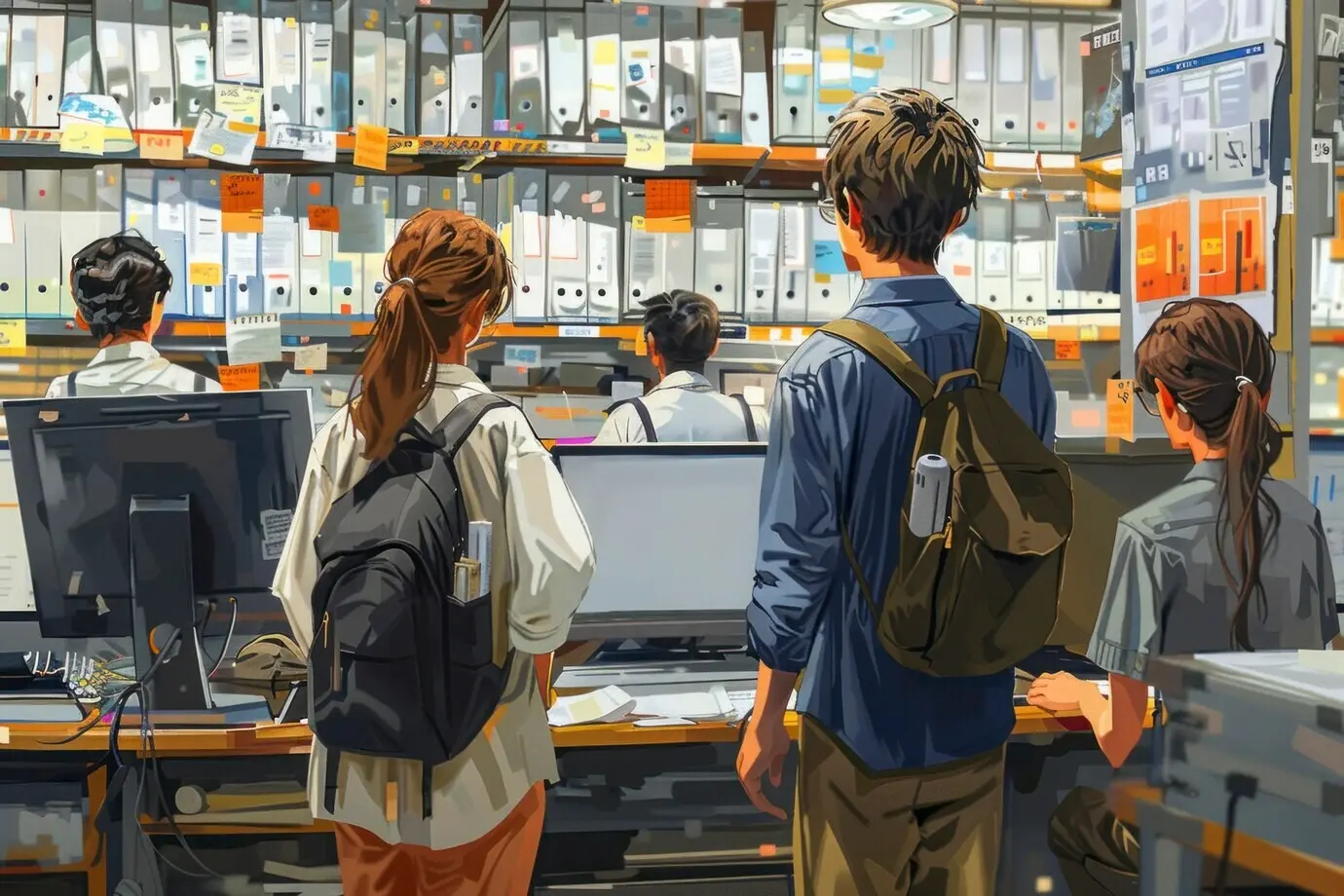 Arte digital de un equipo de trabajo